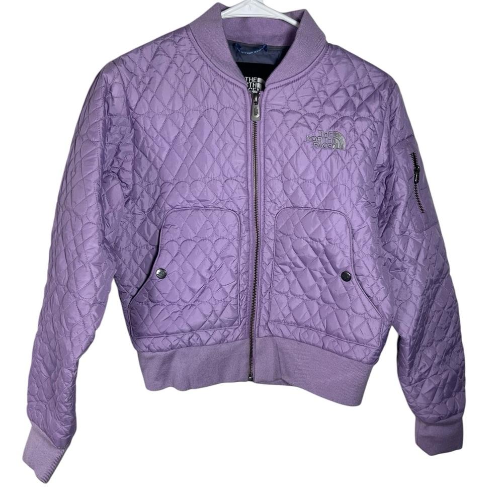 The North Face Lavender Quilted Multi Pocket Jacket Size S